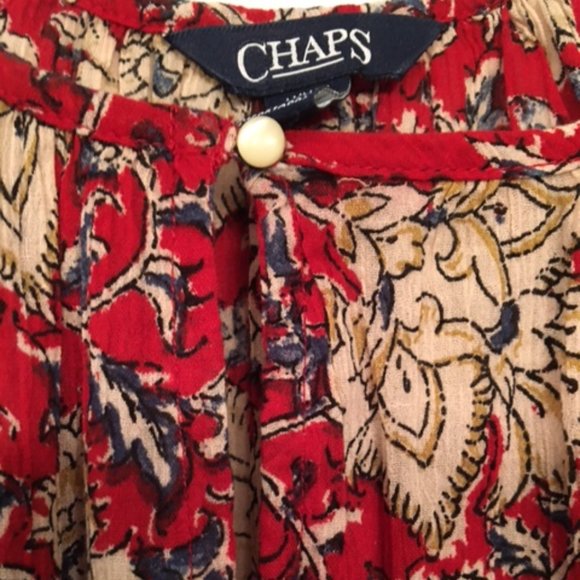 Chaps Easy Wear 3/4 Sleeve Blouse - Picture 3 of 4